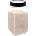 Pote de Vidro Lyor 2,2L Tampa de Metal Preta Porta Mantiment