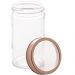 Pote de Vidro Rosé 500ml Lyor com Tampa Acrílica Gastro Mant
