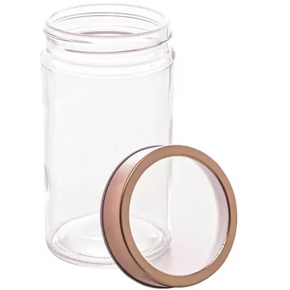 Pote de Vidro Rosé 500ml Lyor com Tampa Acrílica Gastro Mant