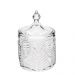 Potiche Decorativo de Vidro Cristal Palmeira com Tampa 10x15cm Lyor Bomboniere Baleiro