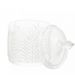 Potiche Decorativo de Vidro Cristal Palmeira com Tampa 10x15cm Lyor Bomboniere Baleiro