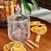 Potiche Decorativo de Vidro Cristal Palmeira com Tampa 10x15cm Lyor Bomboniere Baleiro