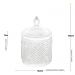 Potiche Decorativo de Vidro Cristal Palmeira com Tampa 10x15cm Lyor Bomboniere Baleiro
