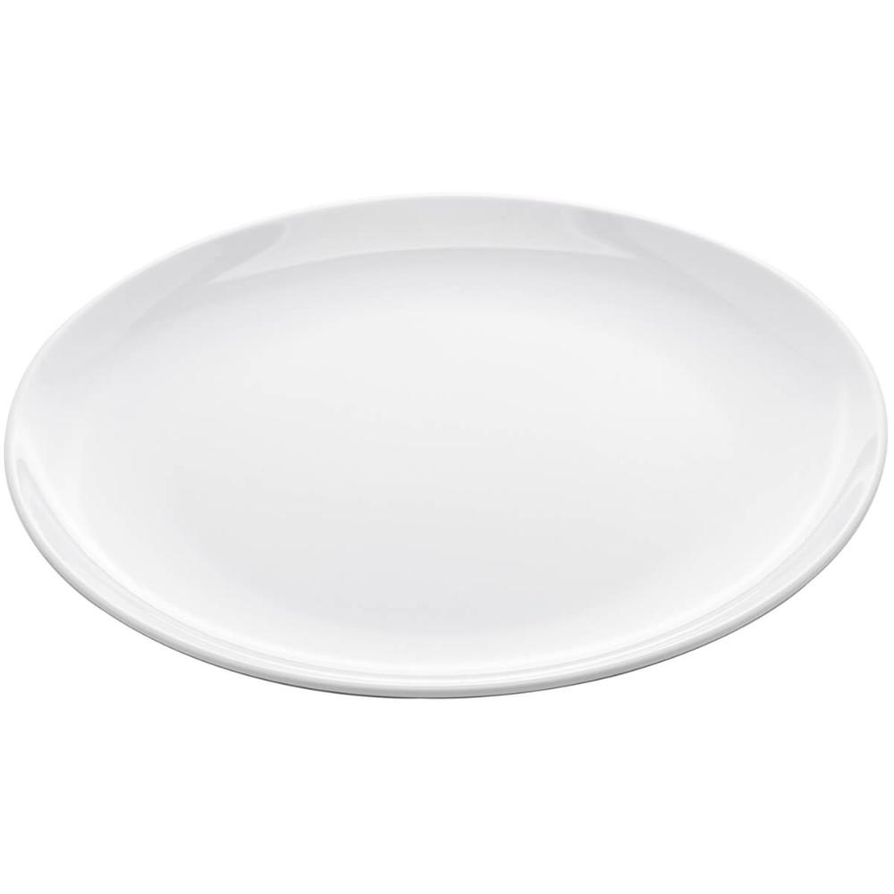 Prato Branco de Melamina Raso Milão Lyor 25,5cm para Refeiçã