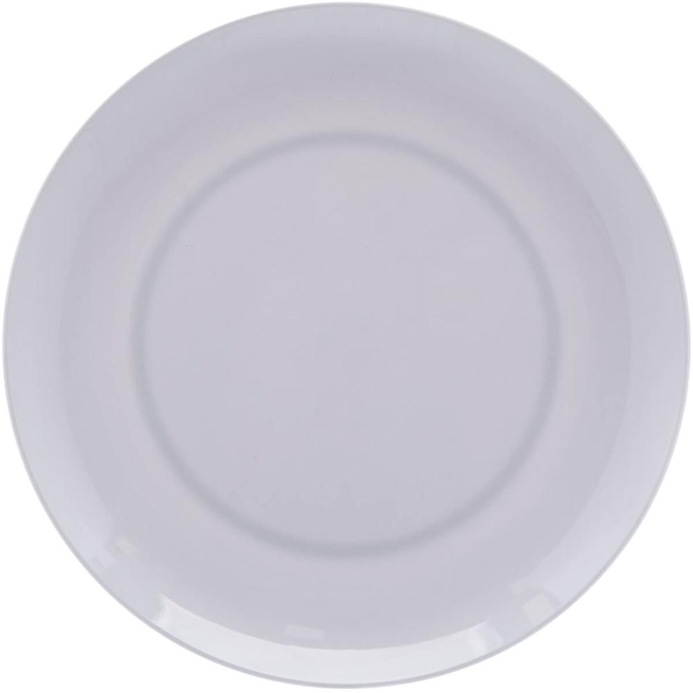Prato Branco de Melamina Raso Milão Lyor 25,5cm para Refeiçã