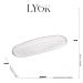 Prato Decorativo de Cristal Leaf 39x14x3cm Lyor Travessa Bandeja de Aparador