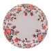 Prato Fundo Garden Rosa e Branco 18 cm