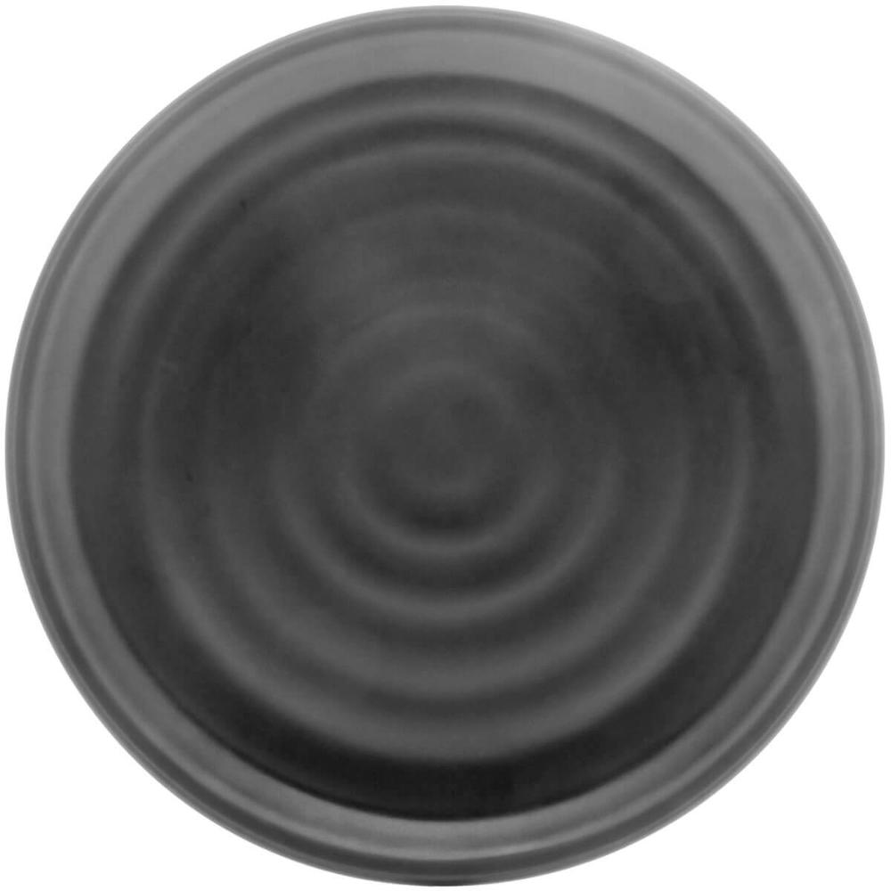 Prato Lyor de Melamina Raso Preto 25,5cm Avulso Tóquio com R