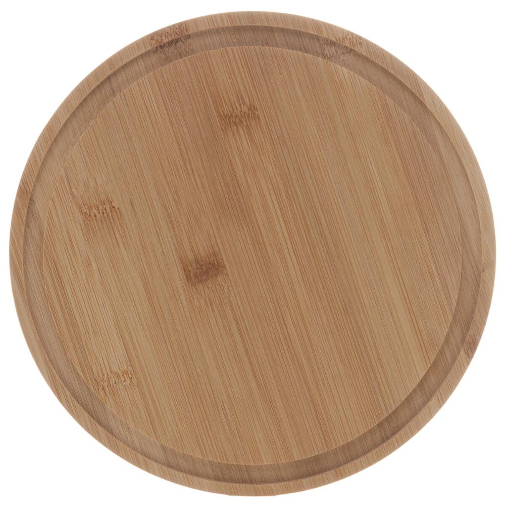 Prato Porta Queijo Redondo Queijeira de Bambu com Tampa 23,5