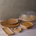 Prato de Bambu Lyor Verona 11cm Petiscos Canapés Salgados Queijos Aperitivos