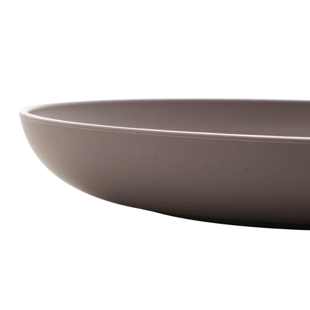 Prato de Bambu e Polipropileno Raso Lines Lyor 27cm para Refeições Colorido Redondo