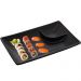 Prato para Sushi Lyor Travessa Retangular Pequena Petisqueira com Molheira Melamina Tóquio Preto