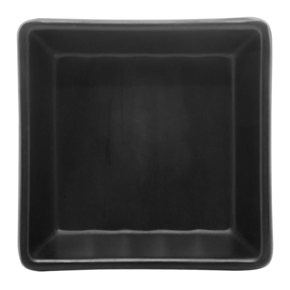 Ramekin Melamina Preto 40ml Molheira Lyor Porta Shoyu Quadrado Tóquio Potinho Pequeno