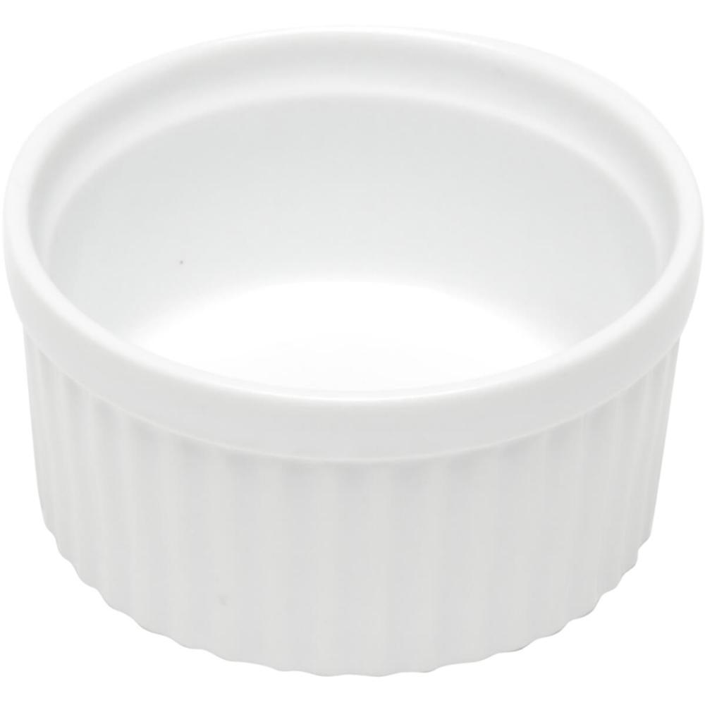 Ramekin de Porcelana 155ml Classic Branco 8,4x5cm para Servir Molhos e Sobremesas