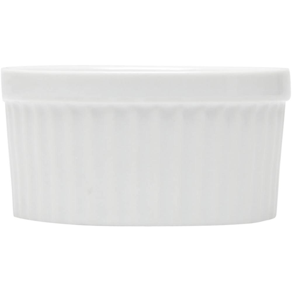 Ramekin de Porcelana 155ml Classic Branco 8,4x5cm para Servir Molhos e Sobremesas