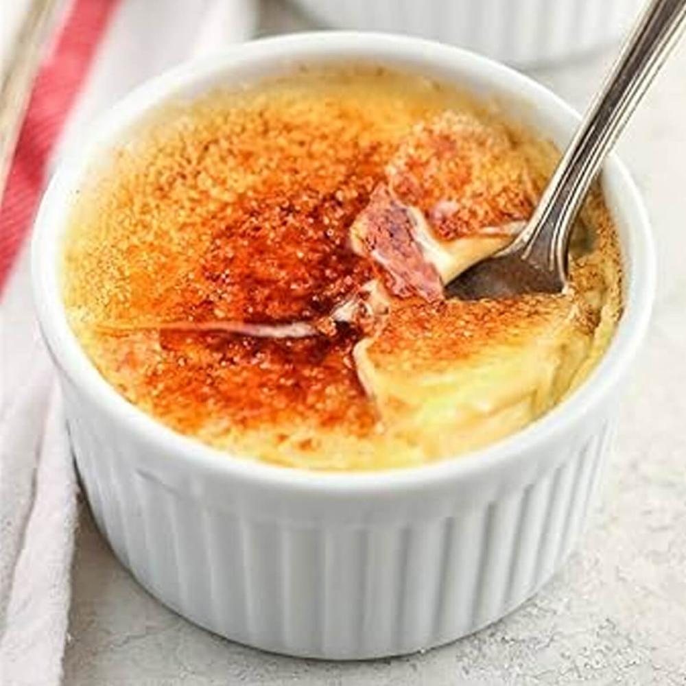 Ramekin de Porcelana 155ml Classic Branco 8,4x5cm para Servir Molhos e Sobremesas