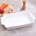 Refratário 23,5x15x5cm Travessa Porcelana Branca com Alça Funda Lyor Basic