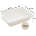 Refratário 23,5x15x5cm Travessa Porcelana Branca com Alça Funda Lyor Basic