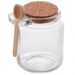 Saleiro Porta Tempero de Vidro com Tampa de Rolha 240ml Colher de Bambu Lyor