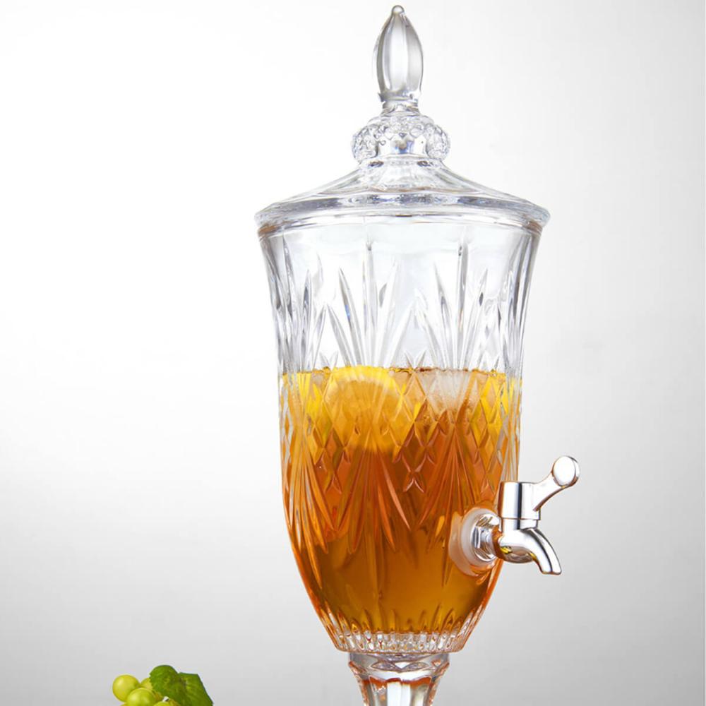 Suqueira Cristal Lyor 2L Dispenser de Bebidas Dublin 15x46cm Água Sucos Coquetéis