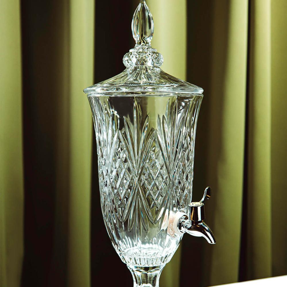 Suqueira Cristal Lyor 2L Dispenser de Bebidas Dublin 15x46cm Água Sucos Coquetéis