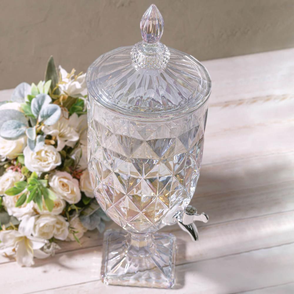 Suqueira de Cristal com Pé 5 Litros Diamond Lyor Transparent