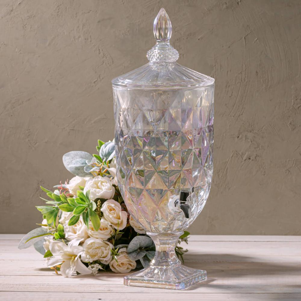 Suqueira de Cristal com Pé 5 Litros Diamond Lyor Transparent