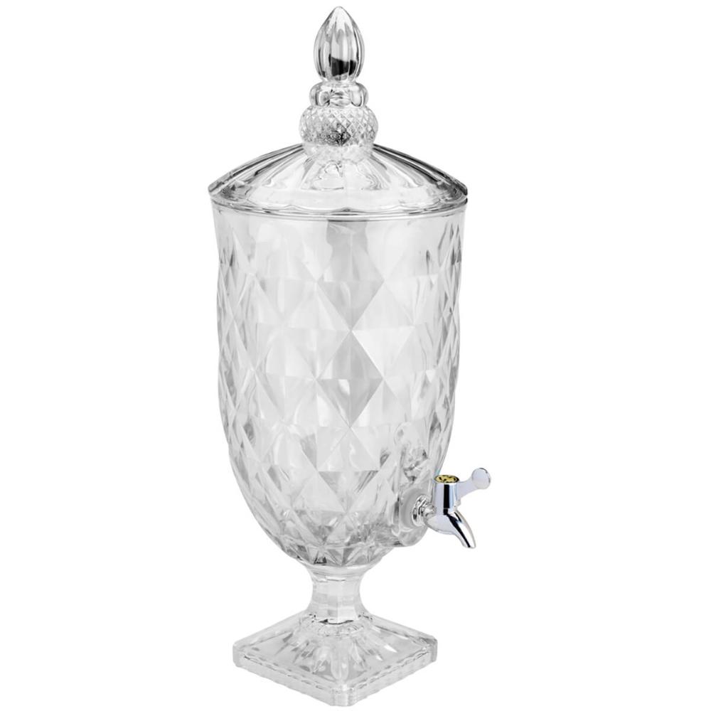 Suqueira de Cristal com Pé 5 Litros Diamond Lyor Transparent