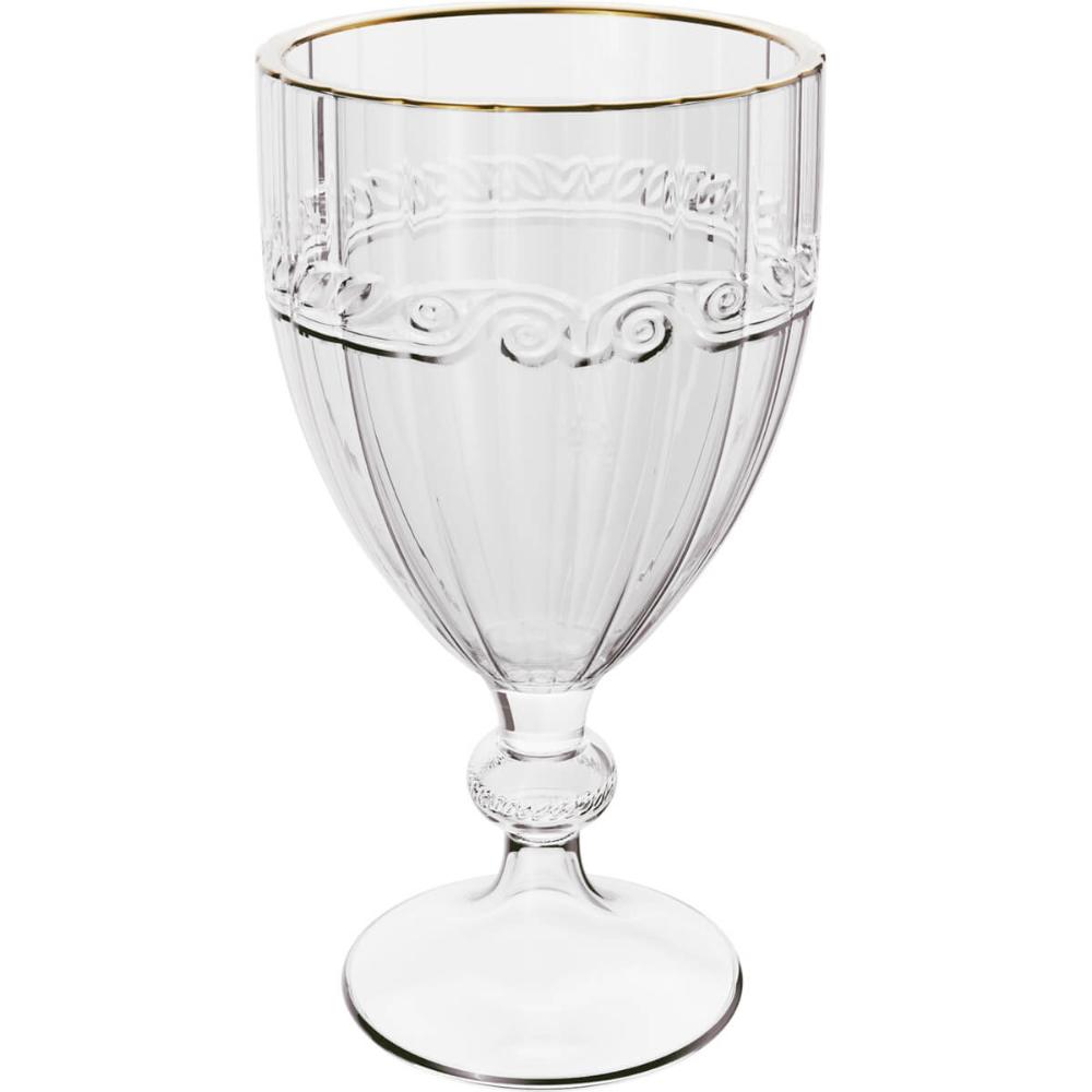 Taça Cristal 330ml Fio de Ouro Imperial Lyor Avulsa Servir Sucos Água Drinks Mesa Posta