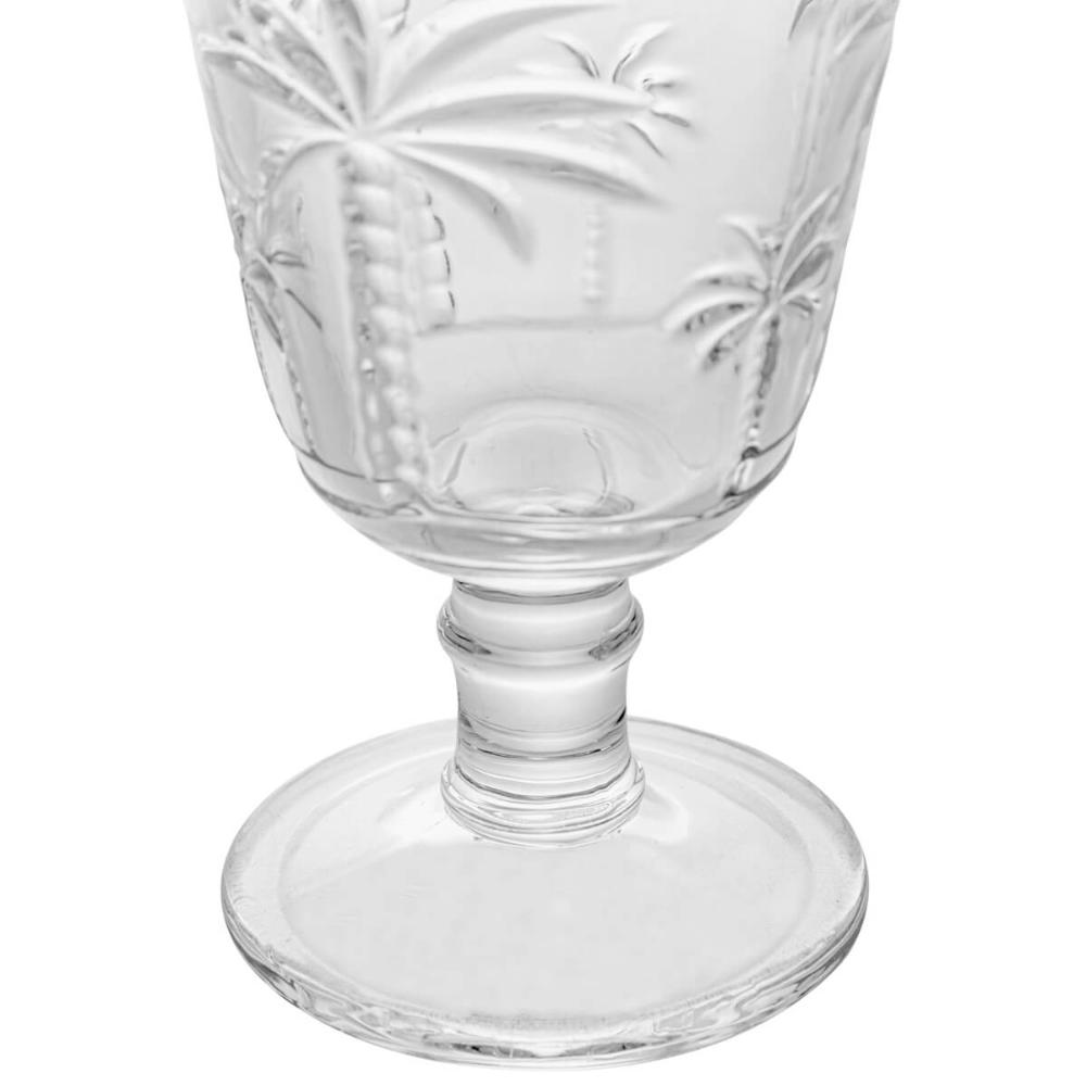 Taça para Água de Vidro Cristal Palm 240ml Lyor Decorada Pal