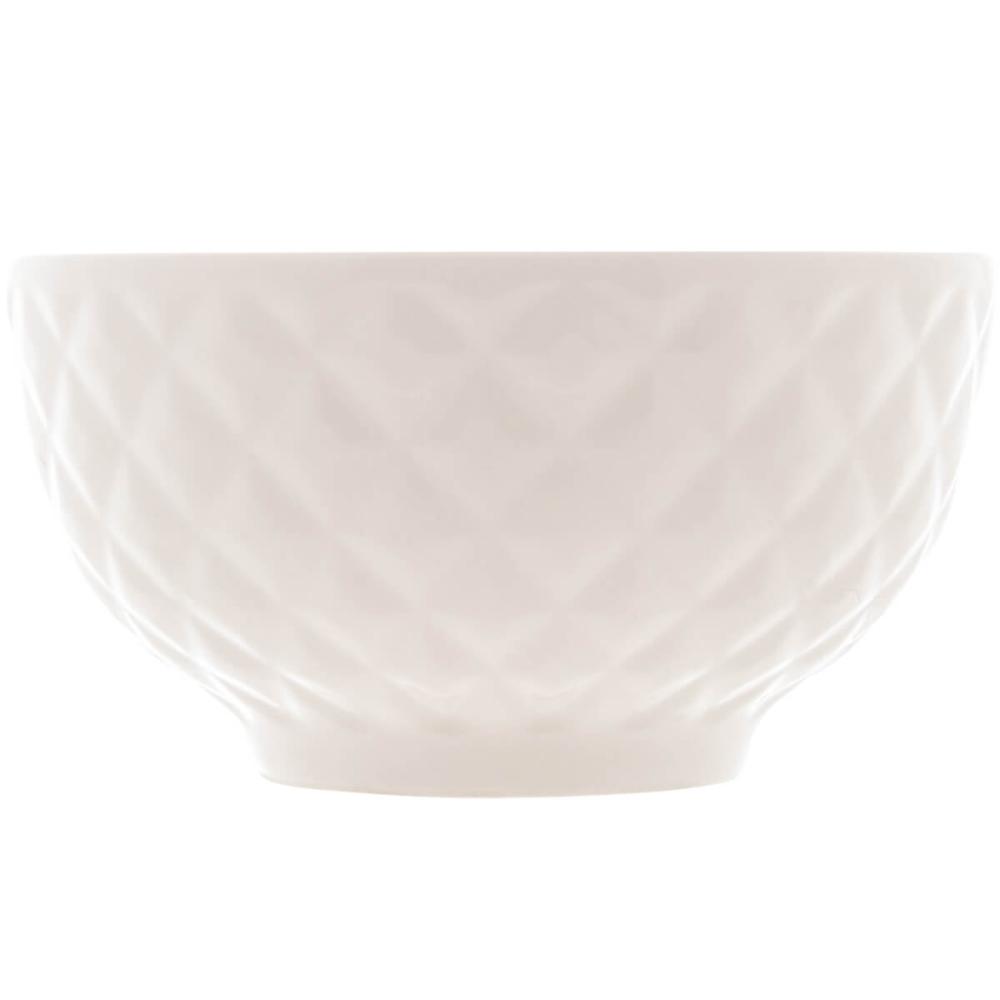Tigela de Porcelana Branca Diamond Lyor 280ml Cumbuca Pequen