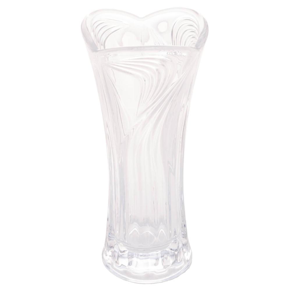 Vaso de Vidro 7,5x7,5x17cm Tulipa Jarro de Flor Transparente