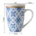 Xícara Caneca de Porcelana para Chá 310ml com Tampa e Infuso
