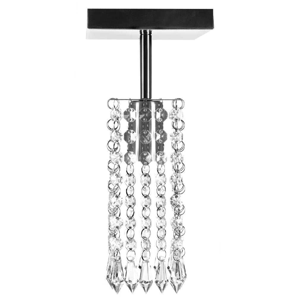 2 Lustres Clearcrillic Quadrado Cristal Acrílico + Lampada