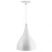 2 Lustres Pendente Gota Pequena Alumínio 21cm Branca + Lampadas