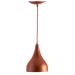 2 Lustres Pendente Gota Pequena Alumínio 21cm Cobre + Lampada