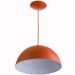 2 Lustres Pendente Meia Lua 40cm Alumínio Cobre + Lampada