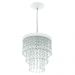 2 Pendente Manucrillic + 2 Pd Clearcrilic Cristal Ac. Branco
