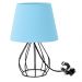 Abajur Cebola Dome Azul Bebe Com Aramado Preto