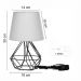 Abajur Diamante Dome Branco Texturizado Com Aramado Branco