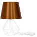Abajur Diamante Dome Cobre Com Aramado Branco