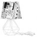 Abajur Diamante Dome Jornal Com Aramado Branco