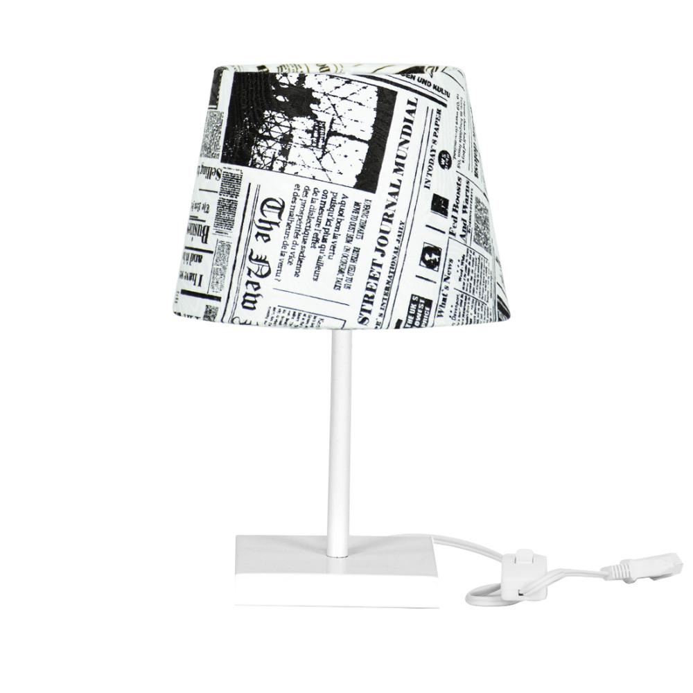 Abajur Eros Dome Jornal com Base Todo Branco Q.