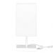 Abajur Eros Quad Branco com Base Inox Branca