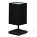 Abajur Eros Quad Preto com Base Inox Preta