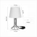 Abajur Torre Dome Azul Bebe com Aramado Cobre