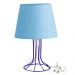 Abajur Torre Dome Azul/bolinha Com Aramado Azul