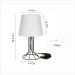 Abajur Torre Dome Branco Texturizado com Aramado Branco