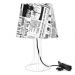 Abajur Torre Dome Jornal com Aramado Branco