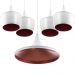 Conjunto Lustres Pendente Tom Dixon 1 Chapéu + 4 Balão Branco